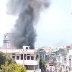 Telangana Fire: 20 Huts Gutted, 4-5 Gas Cylinders Explode After Massive Blaze Erupts in Karimnagar (Watch Video)
